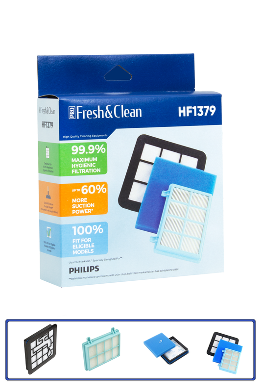 Philips Fc 9331/ Fc 9332/ Fc 9330/ Fc 9516/ Fc 8010 Uyumlu Ön ve Arka Sünger Hepa Filtre Seti